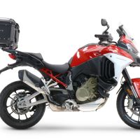 Top case en aluminium, couleur noire avec plaque spécifique incluse GPR TECH compatible avec  Ducati Multistrada V4 / V4S / V4S Sport 1100 2021/2024