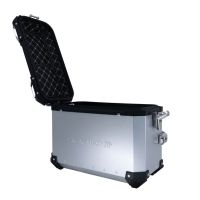 Paire de valises latérales en aluminium avec couleur argent avec support de valise spécifique GPR TECH compatible avec  Kawasaki Versys 650 2017/2020 e4