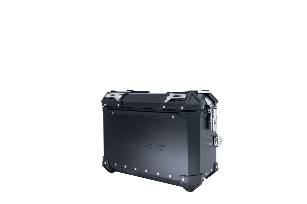Paire de valises latérales en aluminium avec côté droit profilé, couleur noire avec support de valise spécifique GPR TECH compatible avec  Bmw F 850 Gs 2021/2023 e5