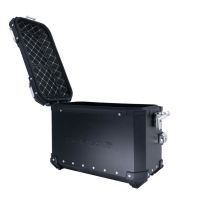 Paire de valises latérales en aluminium avec côté droit profilé, couleur noire avec support de valise spécifique GPR TECH compatible avec  Bmw F 850 Gs 2021/2023 e5