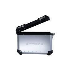 Paire de valises latérales en aluminium avec couleur argent avec support de valise spécifique GPR TECH compatible avec  Kawasaki Versys 650 2017/2020 e4