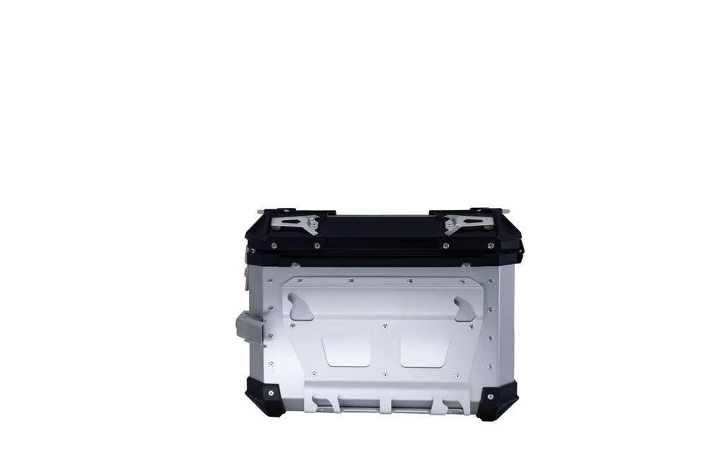 Paire de valises latérales en aluminium avec côté droit profilé, couleur argent avec support de valise spécifique GPR TECH compatible avec  Bmw F 850 Gs 2021/2023 e5