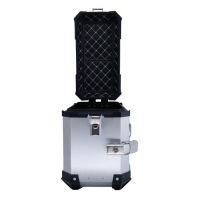 Paire de valises latérales en aluminium avec côté droit profilé, couleur argent avec support de valise spécifique GPR TECH compatible avec  Bmw F 850 Gs 2021/2023 e5