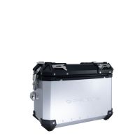 Paire de valises latérales en aluminium avec côté droit profilé, couleur argent avec support de valise spécifique GPR TECH compatible avec  Bmw F 850 Gs 2021/2023 e5