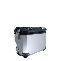 Paire de valises latérales en aluminium avec côté droit profilé, couleur argent avec support de valise spécifique GPR TECH compatible avec  Bmw F 850 Gs 2021/2023 e5