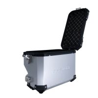 Paire de valises latérales en aluminium avec côté droit profilé, couleur argent avec support de valise spécifique GPR TECH compatible avec  Bmw F 850 Gs 2021/2023 e5