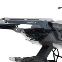 Top case en aluminium, couleur argent avec plaque spécifique incluse GPR TECH compatible avec  Kawasaki Versys 650 2023/2024 e5 plus