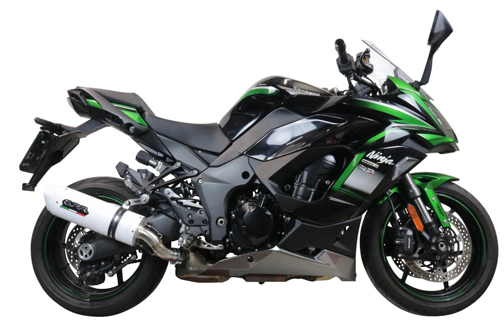 Pot echappement compatible avec Kawasaki Ninja 1000 Sx 2021-2024, Albus Evo4, Échappement légal, homologué,silencieux avec db killer amovible et tuyau de liaison spécifique 