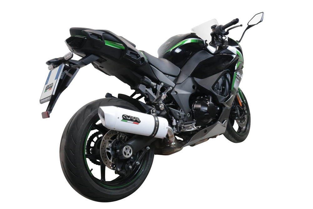 Pot echappement compatible avec Kawasaki Ninja 1000 Sx 2021-2024, Albus Evo4, Échappement légal, homologué,silencieux avec db killer amovible et tuyau de liaison spécifique 