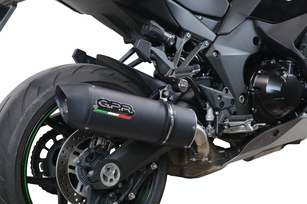 Pot echappement compatible avec Kawasaki Ninja 1000 Sx 2020-2020, Furore Evo4 Nero, Échappement légal, homologué,silencieux avec db killer amovible et tuyau de liaison spécifique 