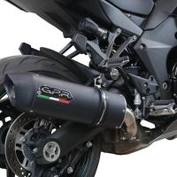 Pot echappement compatible avec Kawasaki Ninja 1000 Sx 2020-2020, Furore Evo4 Nero, Échappement légal, homologué,silencieux avec db killer amovible et tuyau de liaison spécifique 