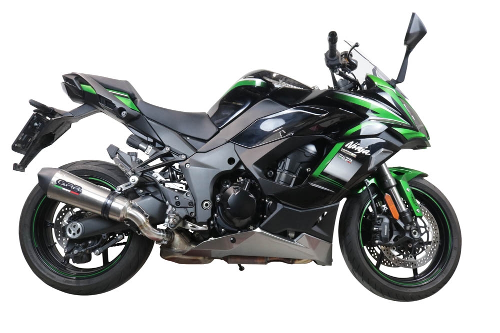 Pot echappement compatible avec Kawasaki Ninja 1000 Sx 2020-2020, Gpe Ann. titanium, Pot échappement racing, avec les tuyaux de liaison, article sans homologation 
