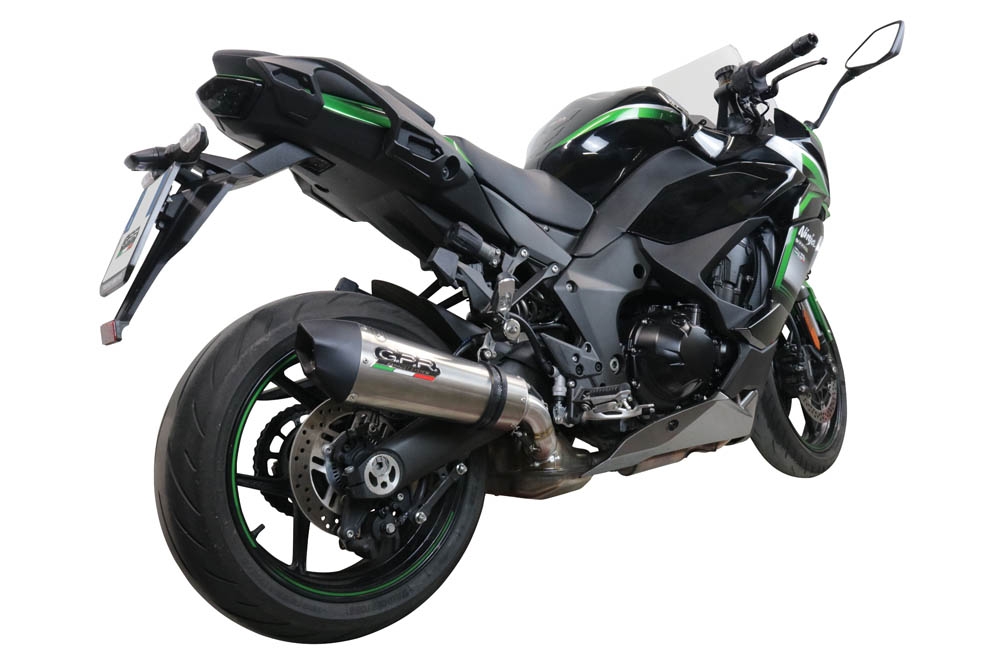 Pot echappement compatible avec Kawasaki Ninja 1000 Sx 2020-2020, Gpe Ann. titanium, Pot échappement racing, avec les tuyaux de liaison, article sans homologation 