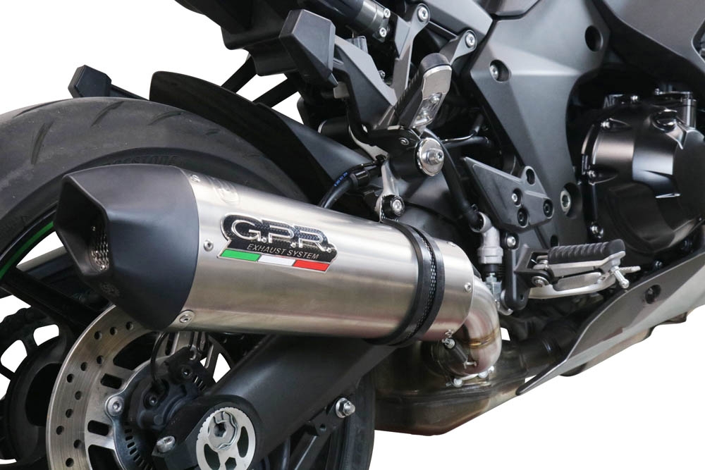 Pot echappement compatible avec Kawasaki Ninja 1000 Sx 2020-2020, Gpe Ann. titanium, Pot échappement racing, avec les tuyaux de liaison, article sans homologation 