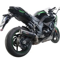 Pot echappement compatible avec Kawasaki Ninja 1000 Sx 2021-2024, M3 Black Titanium, Échappement légal, homologué,silencieux avec db killer amovible et tuyau de liaison spécifique 