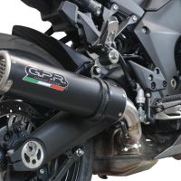 Pot echappement compatible avec Kawasaki Ninja 1000 Sx 2021-2024, M3 Black Titanium, Échappement légal, homologué,silencieux avec db killer amovible et tuyau de liaison spécifique 