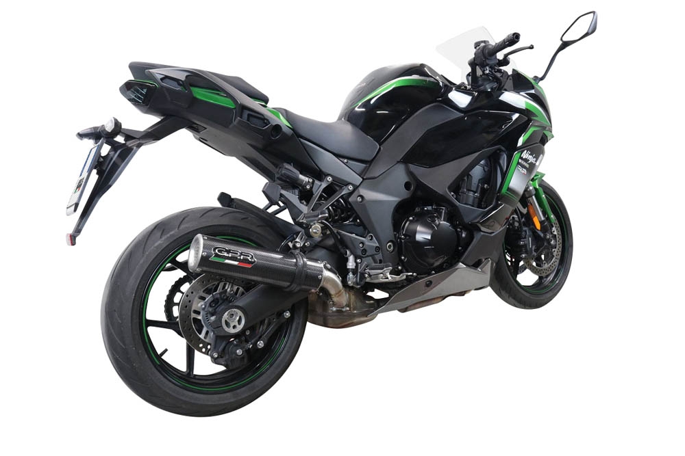 Pot echappement compatible avec Kawasaki Ninja 1000 Sx 2020-2020, M3 Poppy , Pot échappement racing, avec les tuyaux de liaison, article sans homologation 