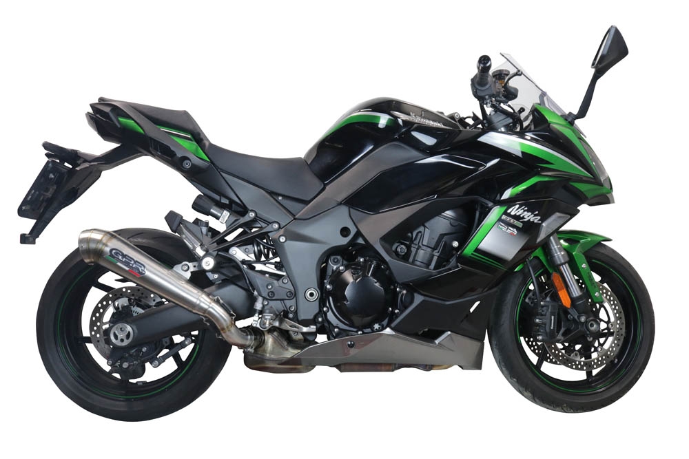 Pot echappement compatible avec Kawasaki Ninja 1000 Sx 2020-2020, Powercone Evo, Échappement légal, homologué,silencieux avec db killer amovible et tuyau de liaison spécifique 