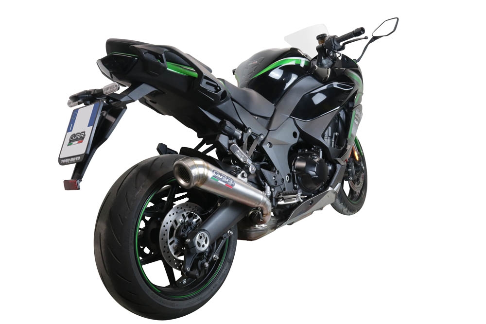 Pot echappement compatible avec Kawasaki Ninja 1000 Sx 2020-2020, Powercone Evo, Échappement légal, homologué,silencieux avec db killer amovible et tuyau de liaison spécifique 