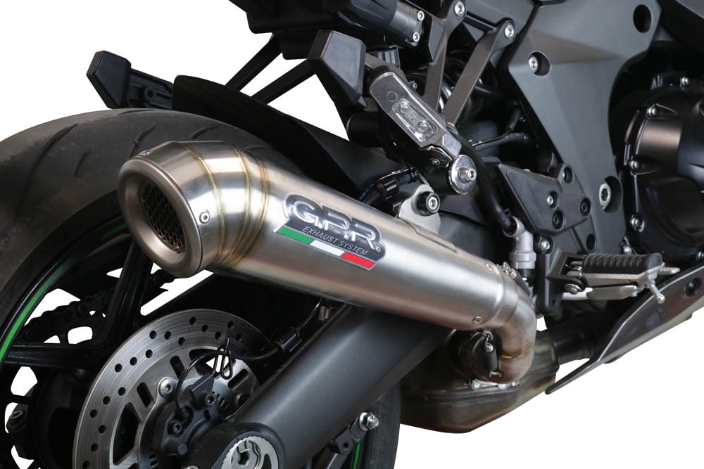 Pot echappement compatible avec Kawasaki Ninja 1000 Sx 2020-2020, Powercone Evo, Échappement légal, homologué,silencieux avec db killer amovible et tuyau de liaison spécifique 