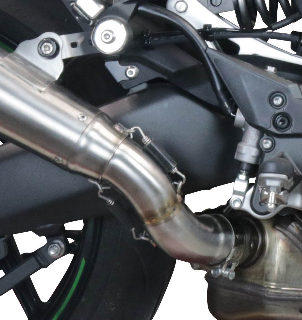 Pot echappement compatible avec Kawasaki Ninja 1000 Sx 2020-2020, Powercone Evo, Échappement légal, homologué,silencieux avec db killer amovible et tuyau de liaison spécifique 