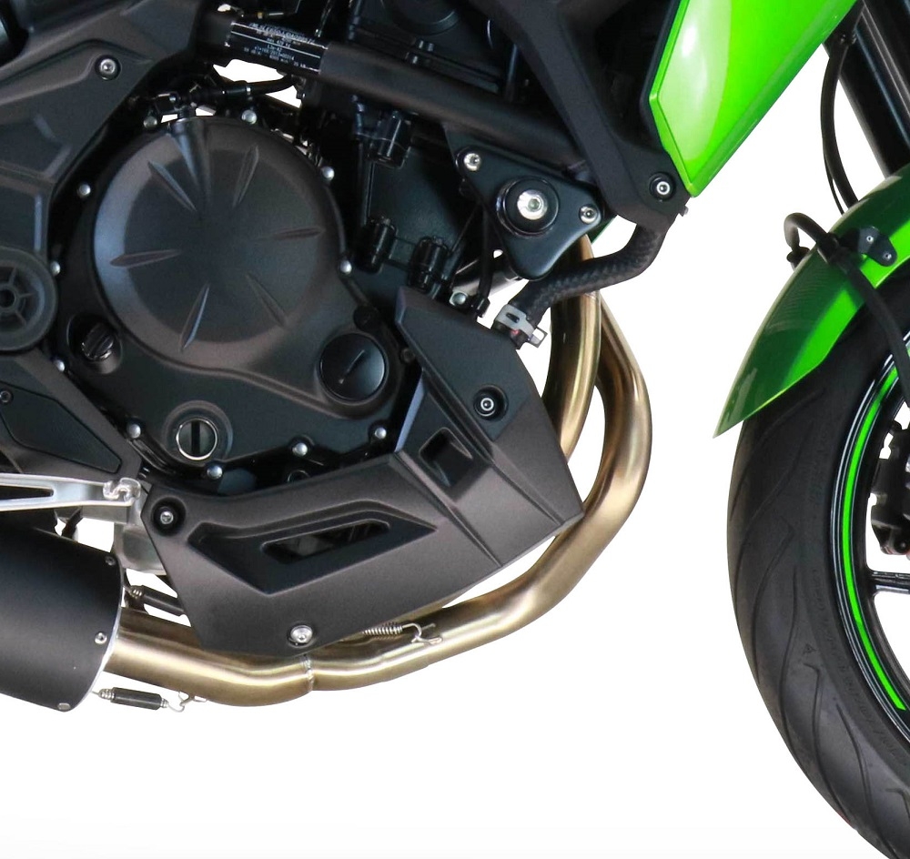 Pot echappement compatible avec Kawasaki Versys 650 2017-2020, Albus Evo4, Homologué et légal, système d'échappement complet avec catalyseur et db killer amovible 