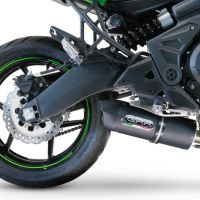 Pot echappement compatible avec Kawasaki Versys 650 2015-2016, Furore Nero, Homologué et légal, système d'échappement complet, avec db killer amovible 