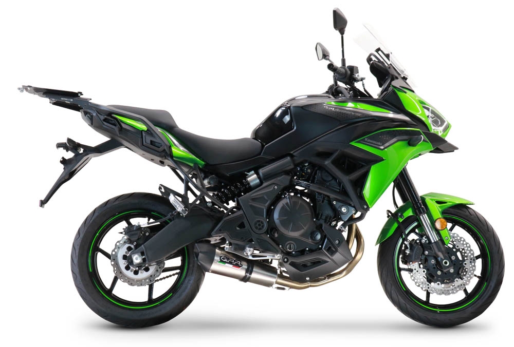GPR pot echappement compatible avec  Kawasaki Versys 650 2015-2016, New Grand Prix Evo Titanium, Homologué et légal, système d'échappement complet, avec db killer amovible 