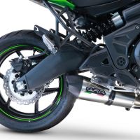 GPR pot echappement compatible avec  Kawasaki Versys 650 2015-2016, New Grand Prix Evo Titanium, Homologué et légal, système d'échappement complet, avec db killer amovible 