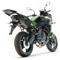 Pot echappement compatible avec Kawasaki Versys 650 2015-2016, M3 Inox , Homologué et légal, système d'échappement complet avec catalyseur et db killer amovible 