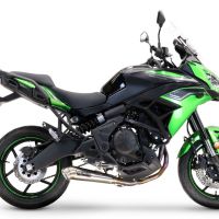 GPR pot echappement compatible avec  Kawasaki Versys 650 2021-2022, Powercone Evo, Pot d'échappement complet racing, compris de collecteur et db killer amovible, sans homologation 