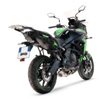 GPR pot echappement compatible avec  Kawasaki Versys 650 2021-2022, Powercone Evo, Pot d'échappement complet racing, compris de collecteur et db killer amovible, sans homologation 