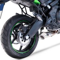 GPR pot echappement compatible avec  Kawasaki Versys 650 2021-2022, Powercone Evo, Pot d'échappement complet racing, compris de collecteur et db killer amovible, sans homologation 