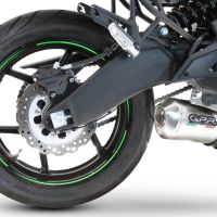 Pot echappement compatible avec Kawasaki Versys 650 2015-2016, Satinox , Homologué et légal, système d'échappement complet avec catalyseur et db killer amovible 