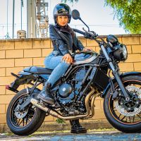 Pot echappement compatible avec Kawasaki Z 650 RS 2021-2023, Deeptone Inox, Pot echappement racing, ligne complet, fourni avec collecteur spécifique, article sans homologation 