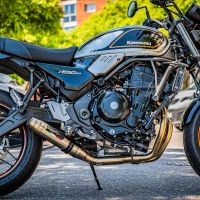 Pot echappement compatible avec Kawasaki Z 650 RS 2021-2023, Deeptone Inox, Pot echappement racing, ligne complet, fourni avec collecteur spécifique, article sans homologation 