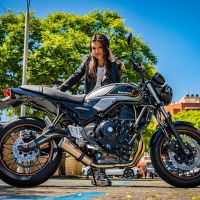 Pot echappement compatible avec Kawasaki Z 650 RS 2021-2023, M3 Inox , Silencieux homologué pour bruit, échappement complet avec catalyseur et db killer 
