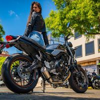 Pot echappement compatible avec Kawasaki Z 650 RS 2021-2023, M3 Inox , Silencieux homologué pour bruit, échappement complet avec catalyseur et db killer 