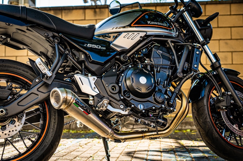 Pot echappement compatible avec Kawasaki Z 650 RS 2021-2023, Powercone Evo, Pot echappement racing, ligne complet, fourni avec collecteur spécifique, article sans homologation 