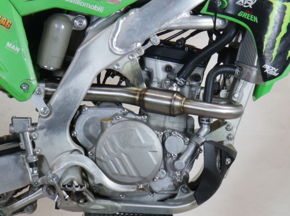 Pot echappement compatible avec Kawasaki KX 250 X 2021-2022, Pentacross FULL Titanium, Pot échappement racing, silencieux avec raccord spécifique et db killer amovible 