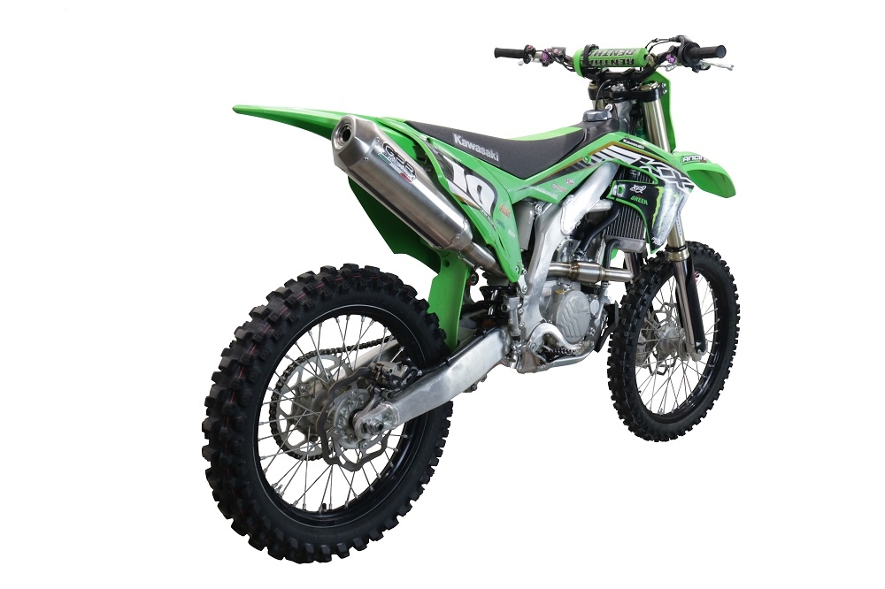 Pot echappement compatible avec Kawasaki KX 250 X 2021-2022, Pentacross FULL Titanium, Pot échappement racing, silencieux avec raccord spécifique et db killer amovible 