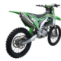 Pot echappement compatible avec Kawasaki KX 250 X 2021-2022, Pentacross FULL Titanium, Pot échappement racing, silencieux avec raccord spécifique et db killer amovible 