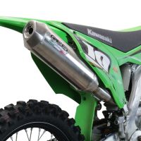 Pot echappement compatible avec Kawasaki KX 250 X 2021-2022, Pentacross FULL Titanium, Pot échappement racing, silencieux avec raccord spécifique et db killer amovible 