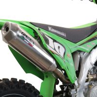 Pot echappement compatible avec Kawasaki KX 250 F 2021-2023, Pentacross Inox, Pot échappement racing, silencieux avec raccord spécifique et db killer amovible 