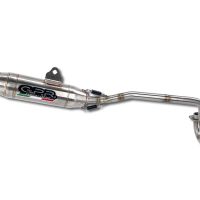 Pot echappement compatible avec Kawasaki KLX 110 / 110 L 2003-2025, Deeptone Inox, Pot d'échappement complet racing, compris de collecteur et db killer amovible, sans homologation 