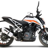 Pot echappement compatible avec Ktm Duke 250 2021-2023, Albus Evo4, Échappement légal, homologué,silencieux avec db killer amovible et tuyau de liaison spécifique 