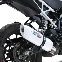 Pot echappement compatible avec Ktm Duke 250 2021-2023, Albus Evo4, Échappement légal, homologué,silencieux avec db killer amovible et tuyau de liaison spécifique 