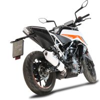 Pot echappement compatible avec Ktm Duke 250 2021-2023, Albus Evo4, Échappement légal, homologué,silencieux avec db killer amovible et tuyau de liaison spécifique 