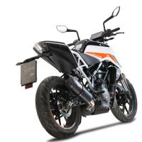 Pot echappement compatible avec Ktm Duke 125 2021-2023, Furore Evo4 Nero, Échappement légal, homologué,silencieux avec db killer amovible et tuyau de liaison spécifique 
