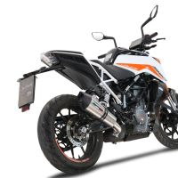 GPR pot echappement compatible avec  Ktm Duke 390 2021-2024, New Grand Prix Evo Titanium, Échappement légal, homologué,silencieux avec db killer amovible et tuyau de liaison spécifique 